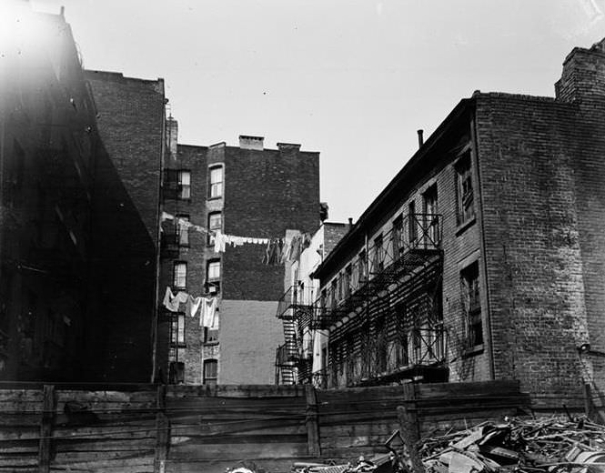 Junk in the back of tenements, 1935.