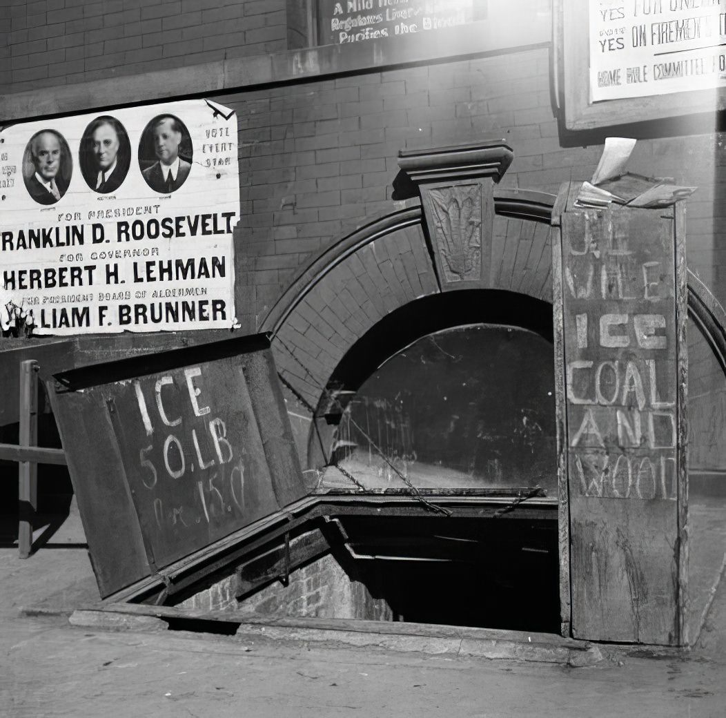 Entrance to cellar, 1938