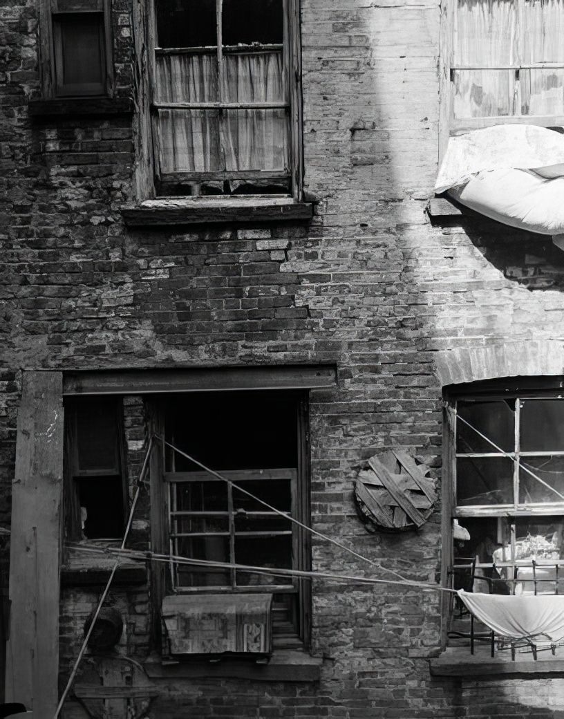 Windows in courtyard, 1935