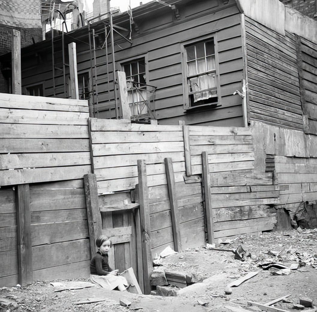 Rear wooden tenements, 1935