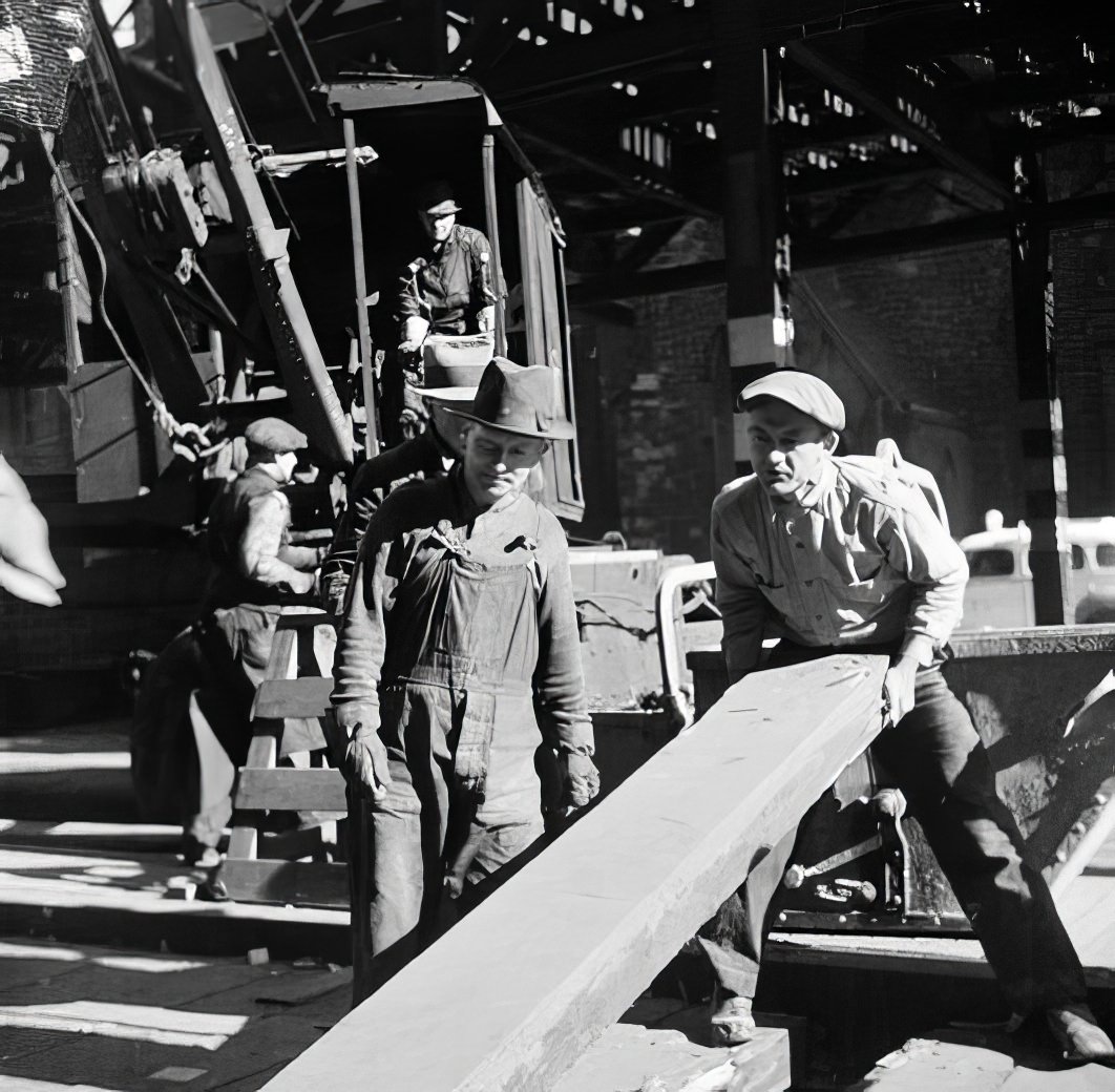 6th Avenue Subway construction, 23rd Street, 1938