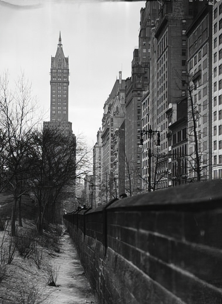 The perimeter of Central Park, 1936.