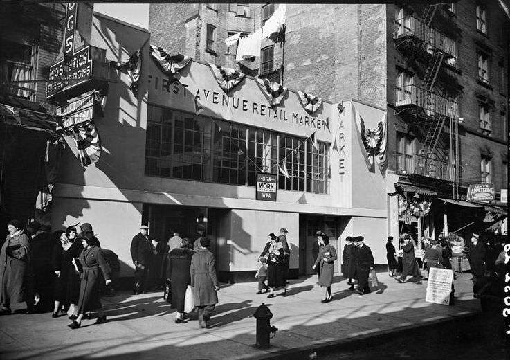 First Avenue Retail Market (Exterior), 1938.