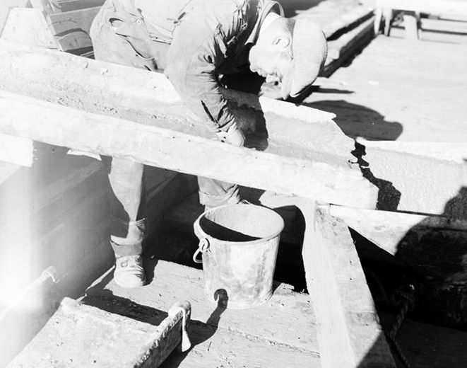 6th Avenue Subway construction, 32nd Street, 1937.