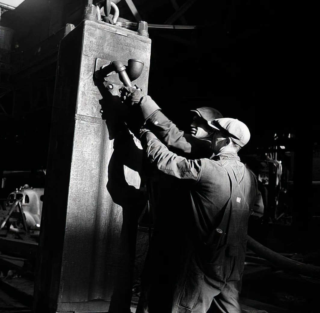 6th Avenue Subway construction, 17th Street, 1937.