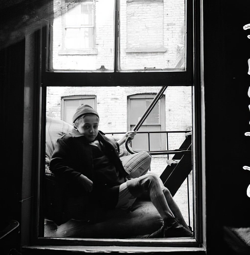 Boy on the fire escape, 1935.