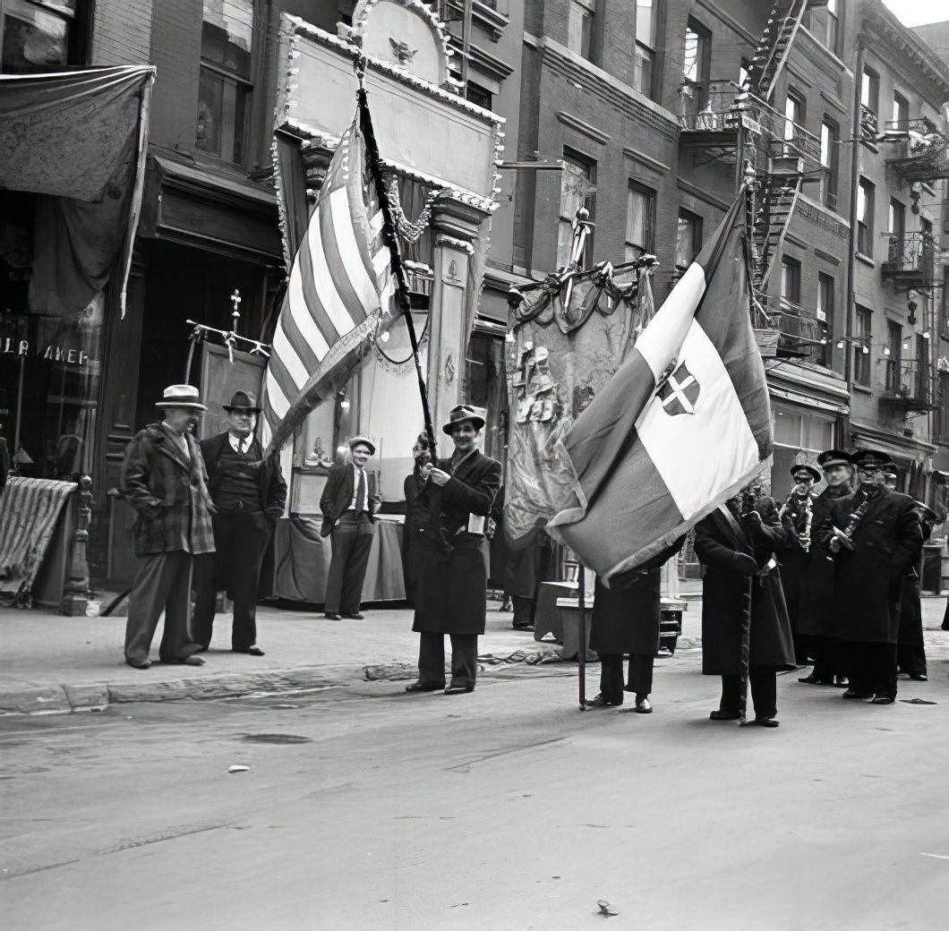 Flag bearers, 1936.