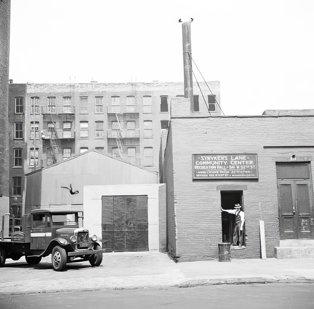 Recreation hall at Stryker's Lane Community Center, 1936.