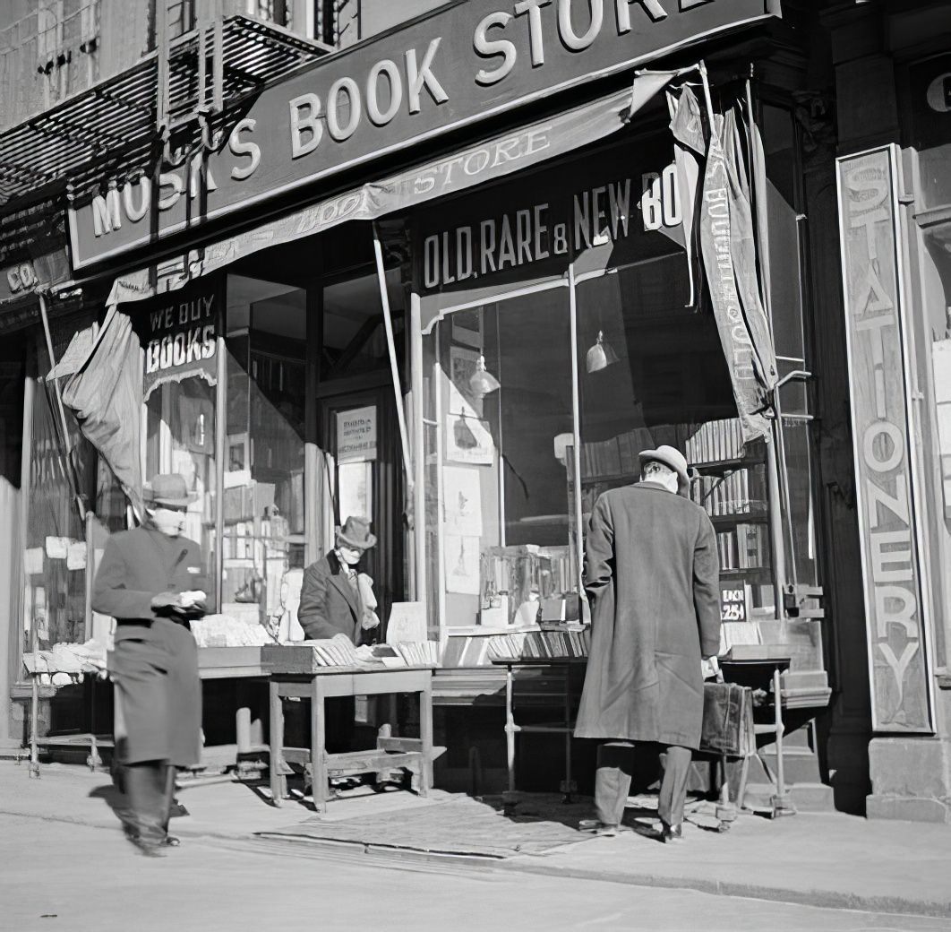 Mosk's Book Store, circa 1935.