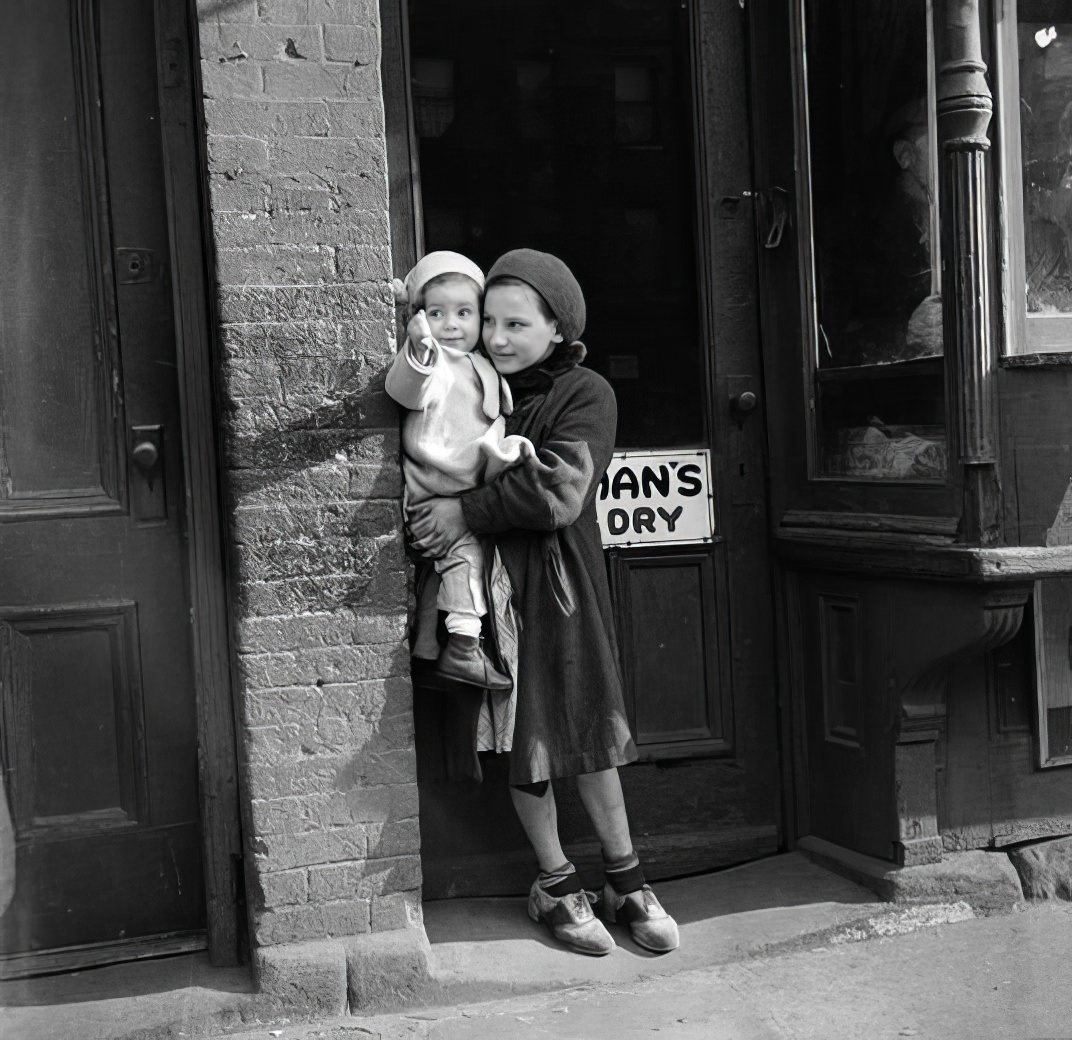 Girl and baby, 1936.