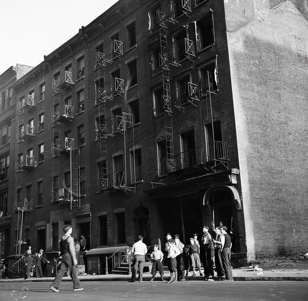 Young men in the street, 1936.