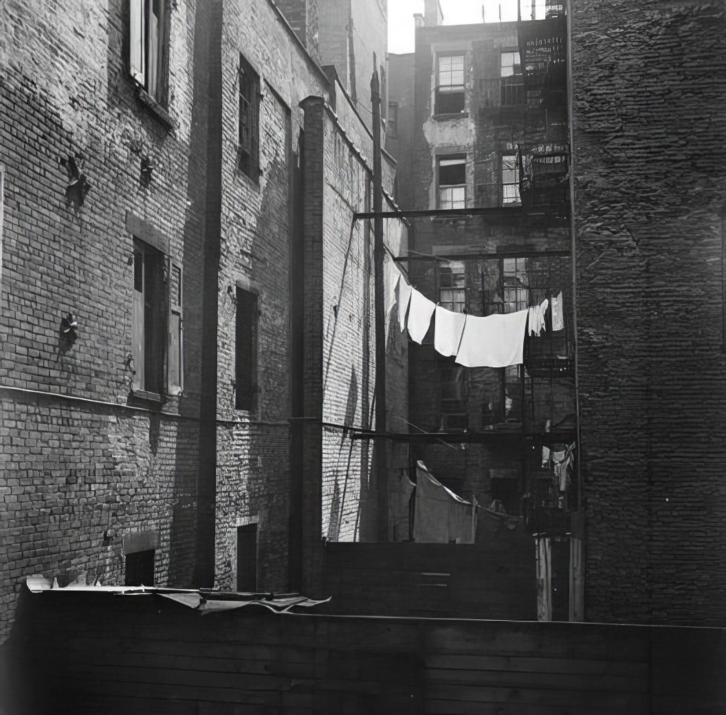 Tenement backs, 1935.