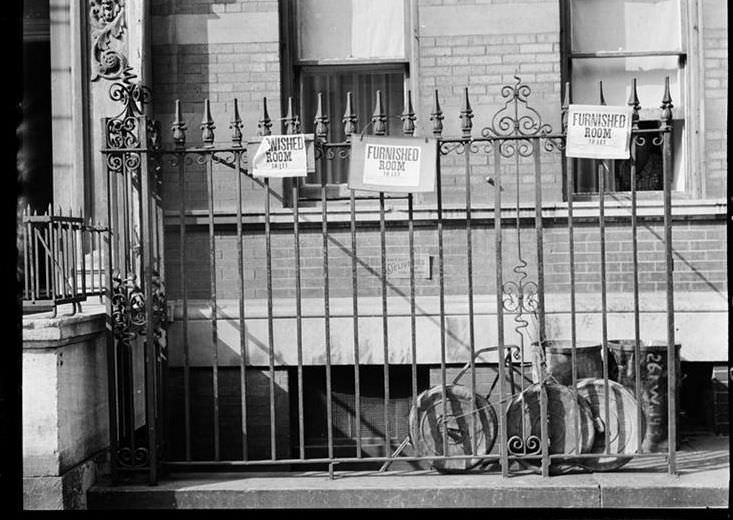 Furnished room for rent, 1939.