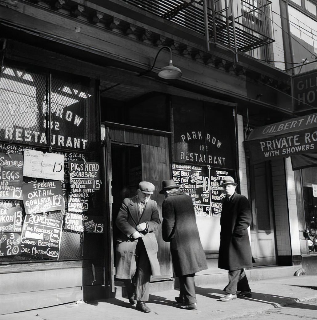 Park Row Restaurant (182 Park Row), 1940.