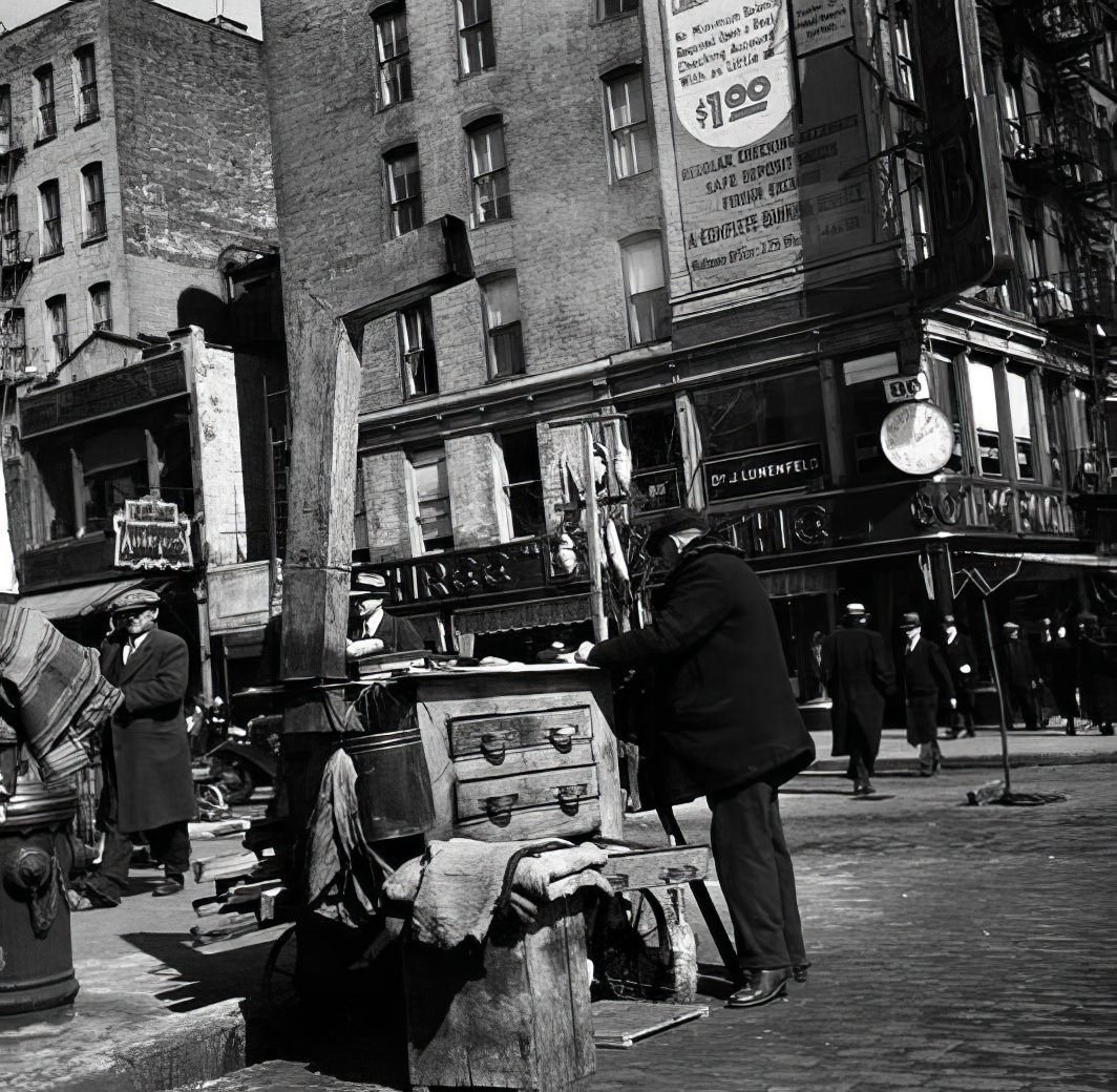 Street vendor, circa 1935.