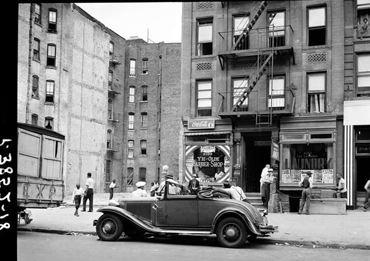 Ye Olde Barber Shop on 133rd Street, 1939.