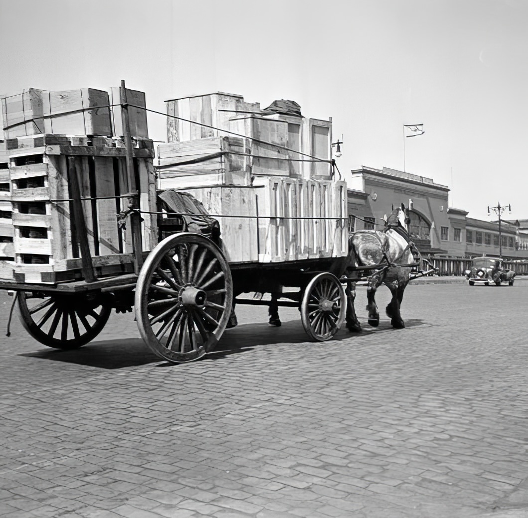 Loaded wagon, 1937.