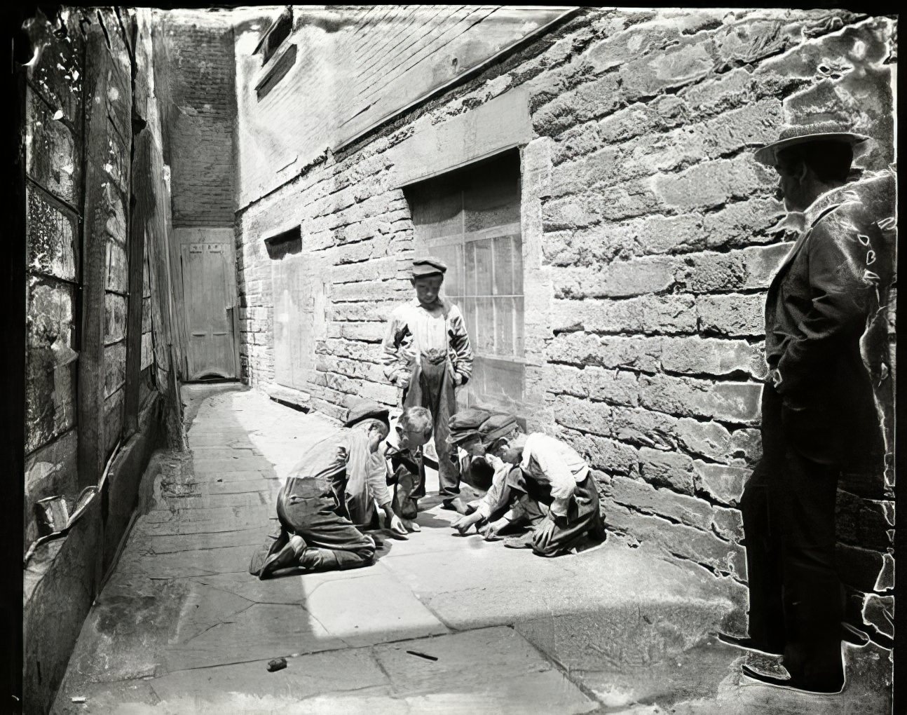 "Shooting Craps: The Game of the Street," Bootblacks and Newsboys, 1894.