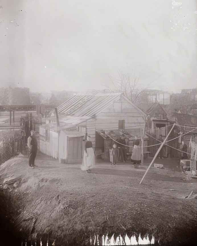 Shanty town about 69th Street West, 1891.