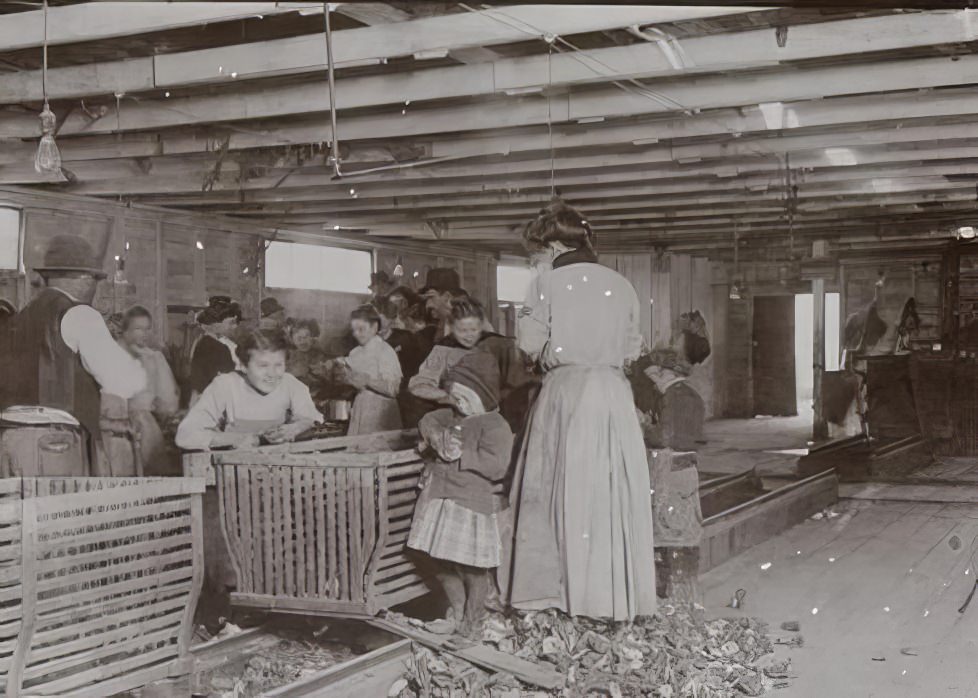 Organized Charity: In the Oyster Camps, Child Labor, 1894.