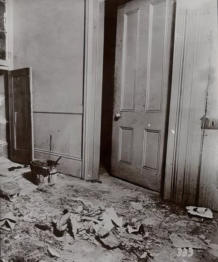 Organized Charity: Dirty Tenement Hallway, 1891.