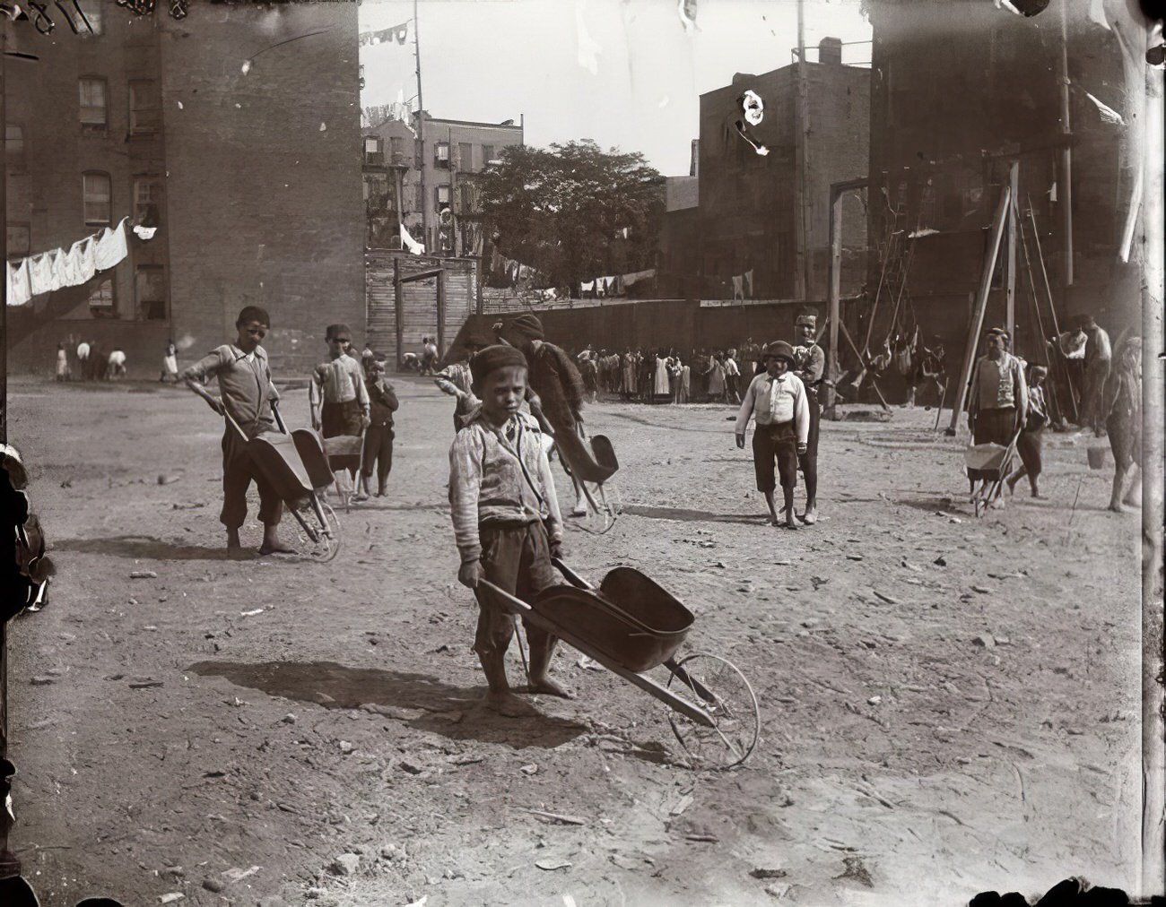 Poverty Gap children playing at Coney Island, 1894.