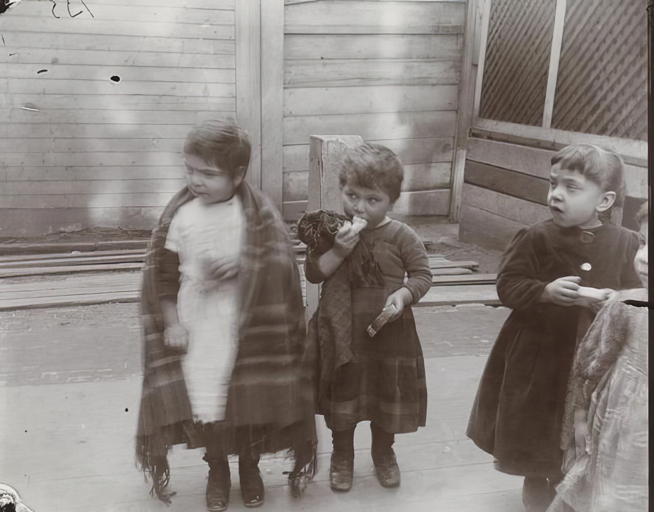 Children in the Beach Street Industrial School, 1891.