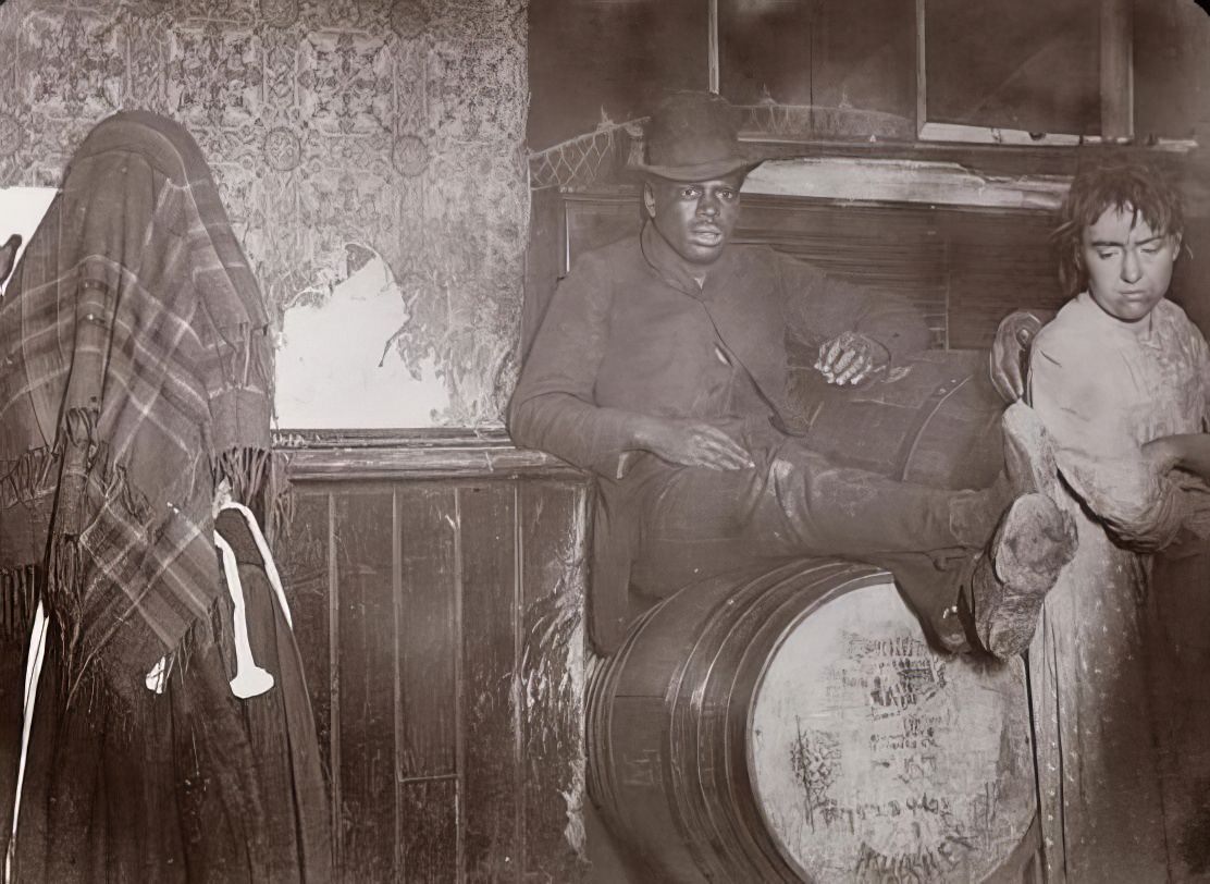 A Black-and-Tan dive in "Africa," 1891.