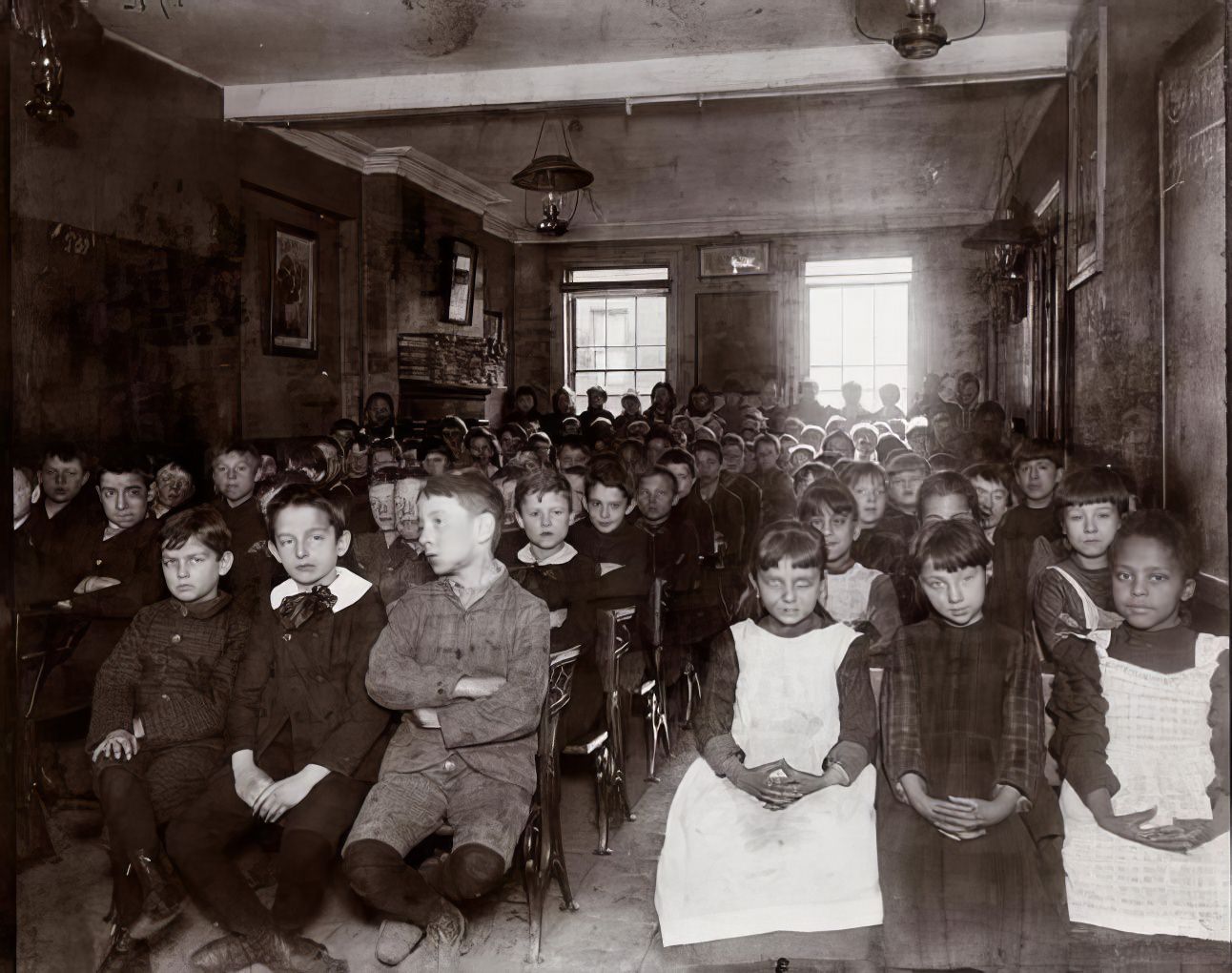 Children's Aid Society industrial school on West 52nd Street, 1891.