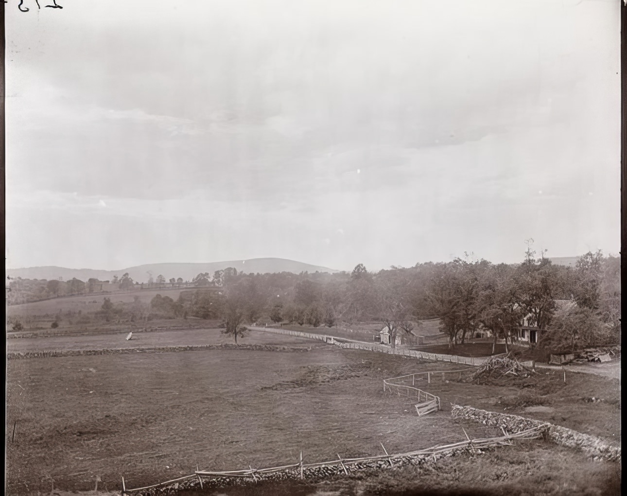 View from the window of the new house at the Children's Aid Society farm, 1894.