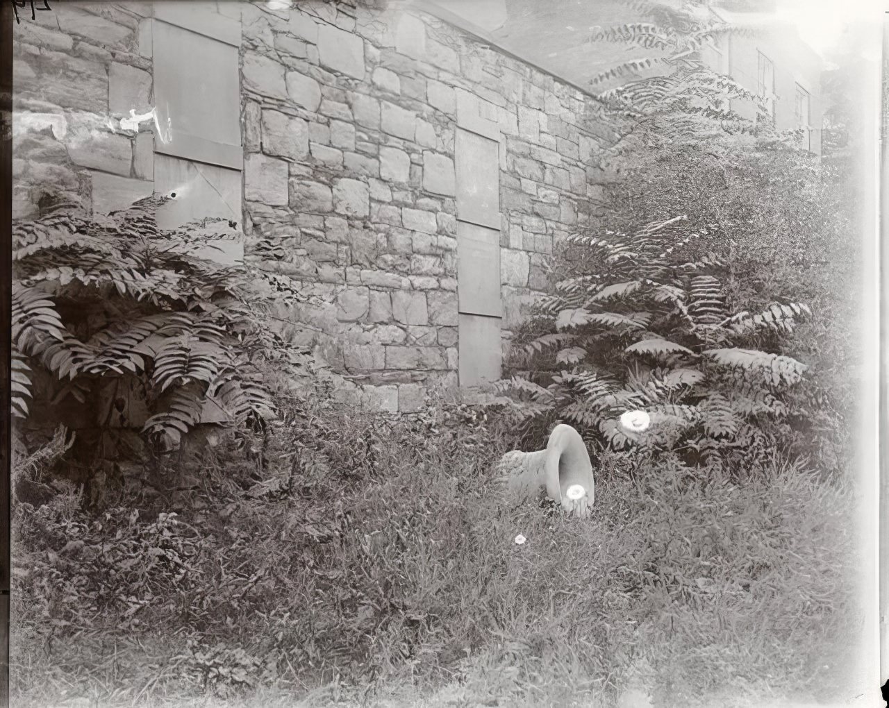 The Old Marble Cemetery wall, 1895.