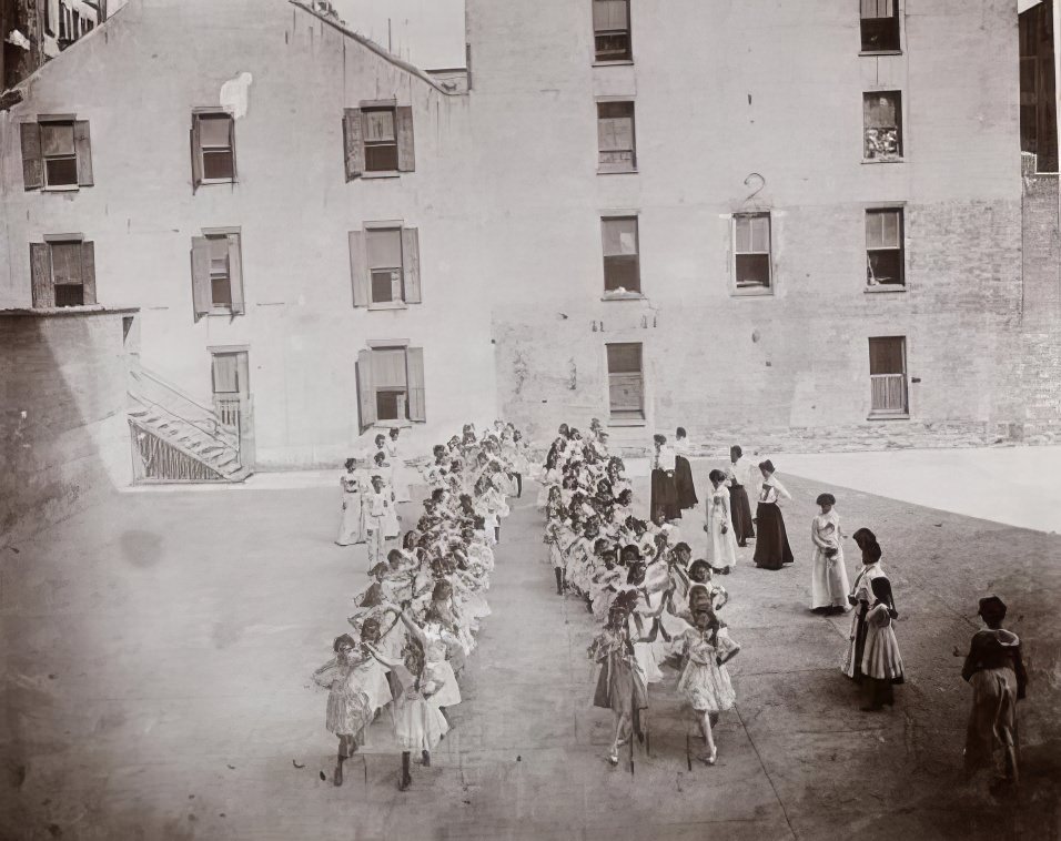 Children playing, 1894.