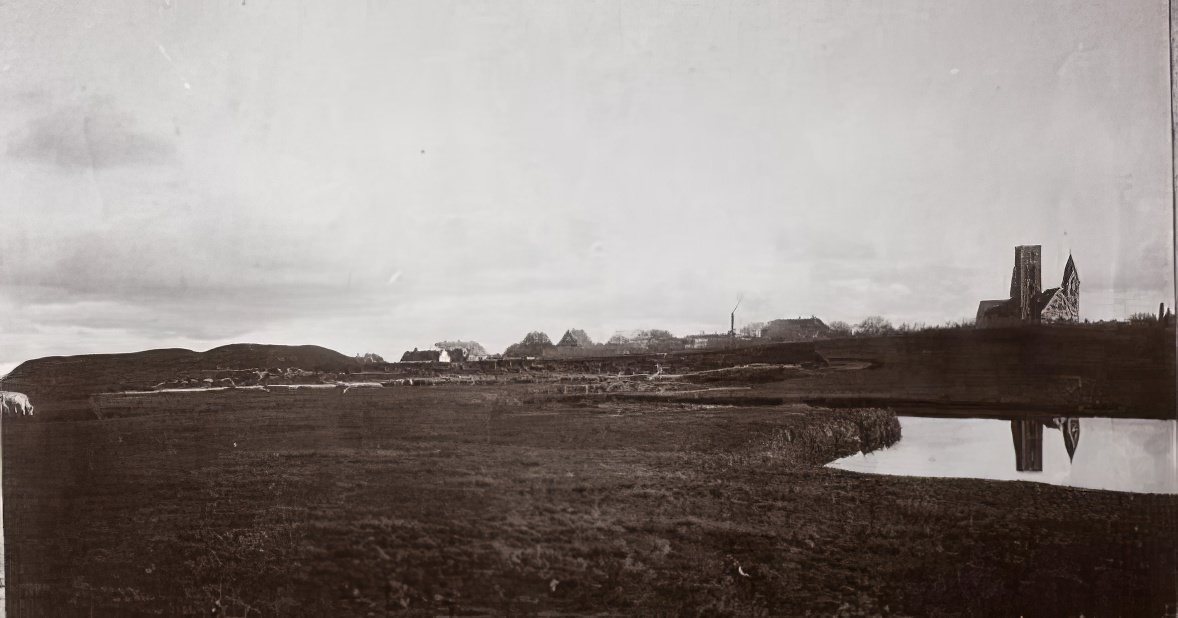 Ribe and the Castle Hill, 1904.