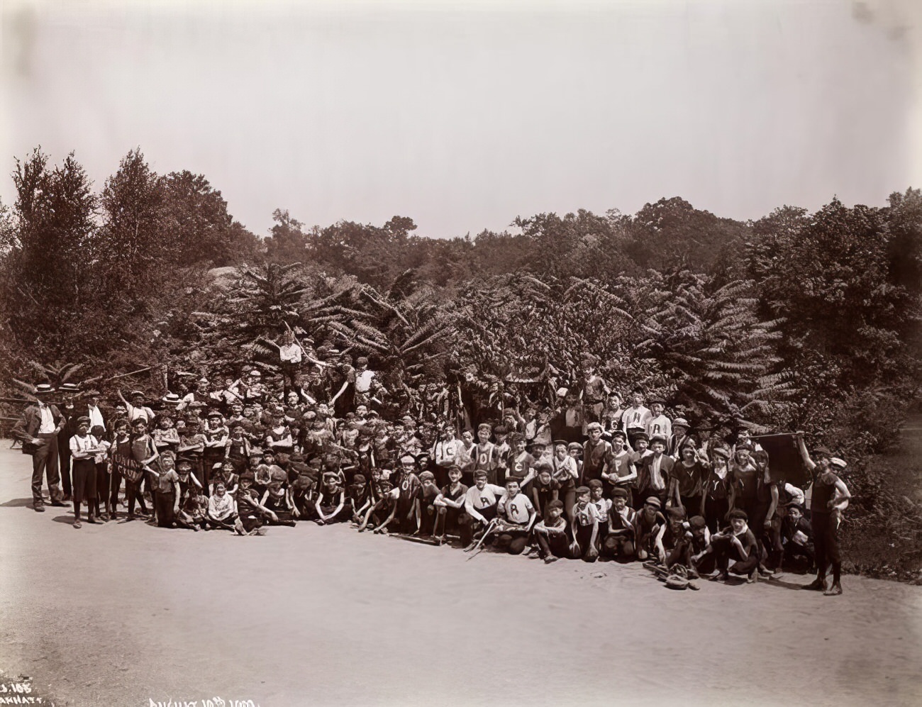 Public School 105 vacation playground, Bronx Park, 1902.