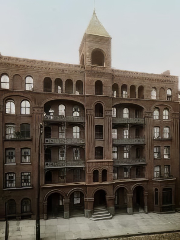 Riverside Buildings, Brooklyn, 1895.