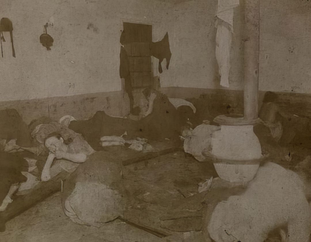 Women's lodging room at the Eldridge Street Police Station, 1890s.