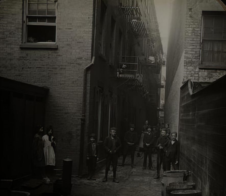 Mullen's Alley, Cherry Hill, circa 1891.