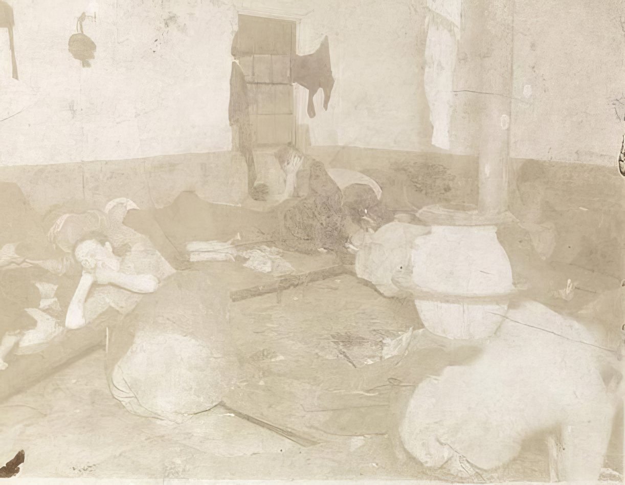 Women's Lodging Room, Eldridge Street Police Station, circa 1891.