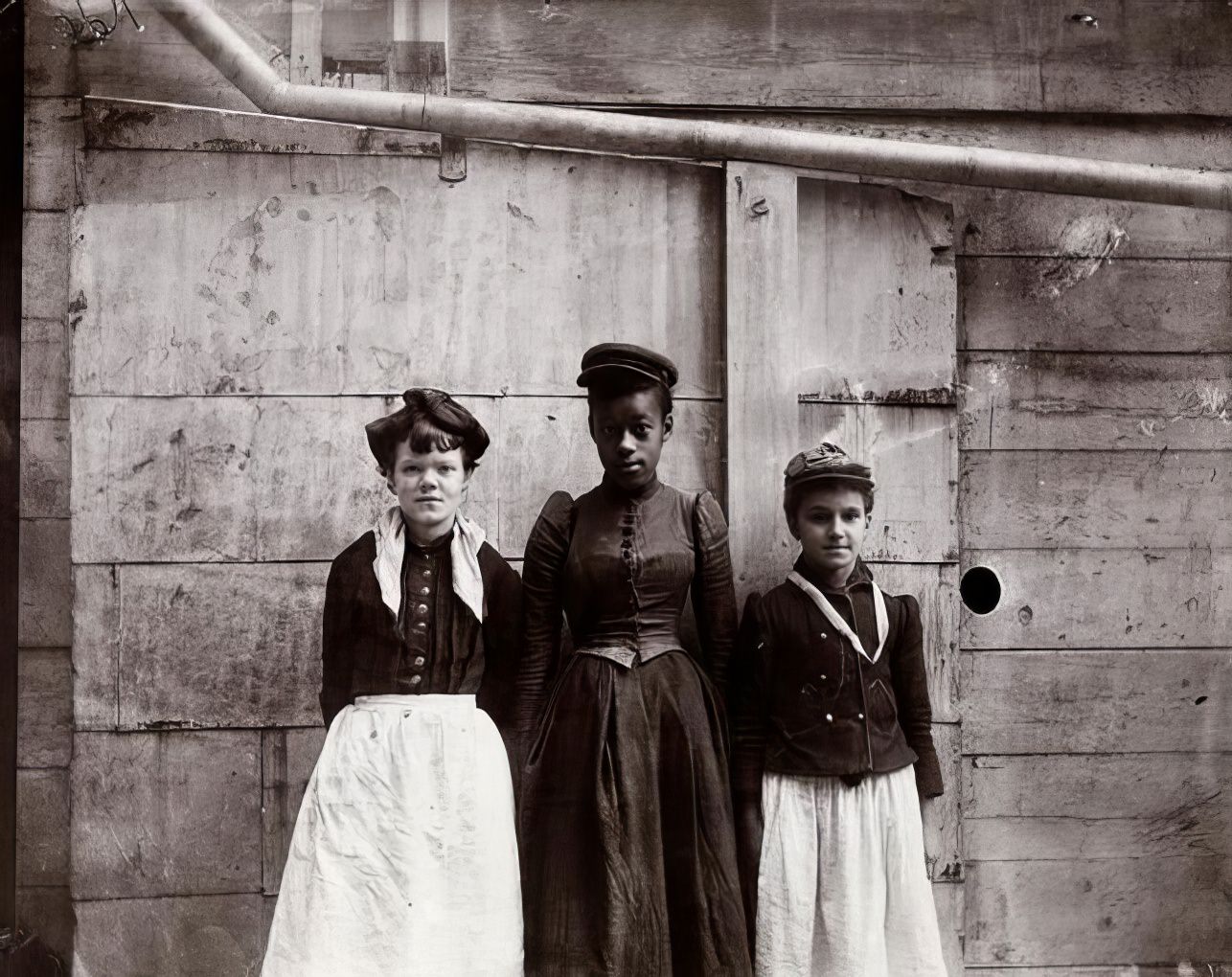 Election inspectors at the Beach Street School, 1890s.