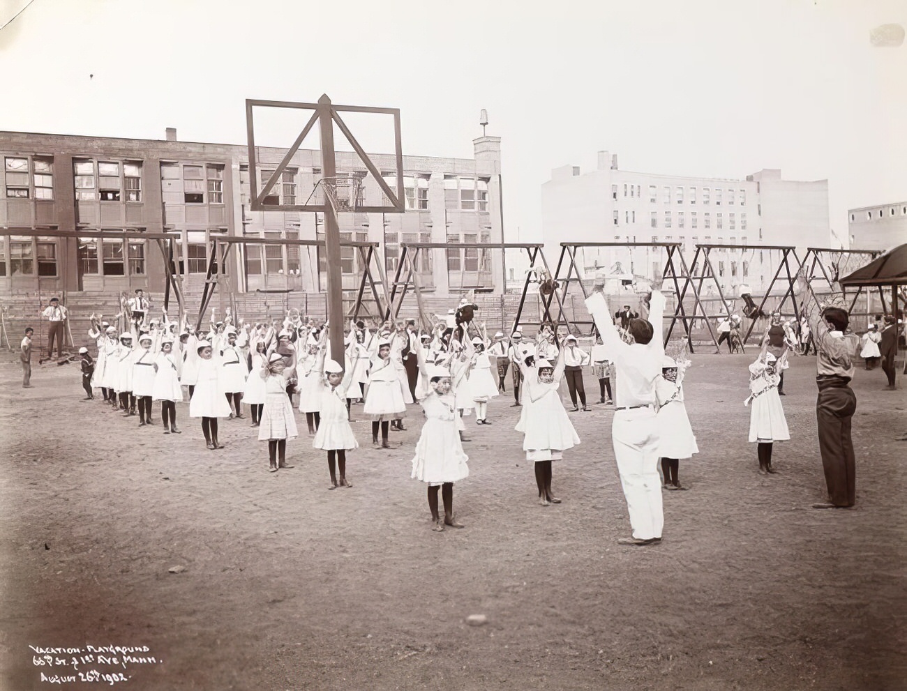 Vacation Playground, 66th Street and 1st Avenue, Manhattan, 1902.