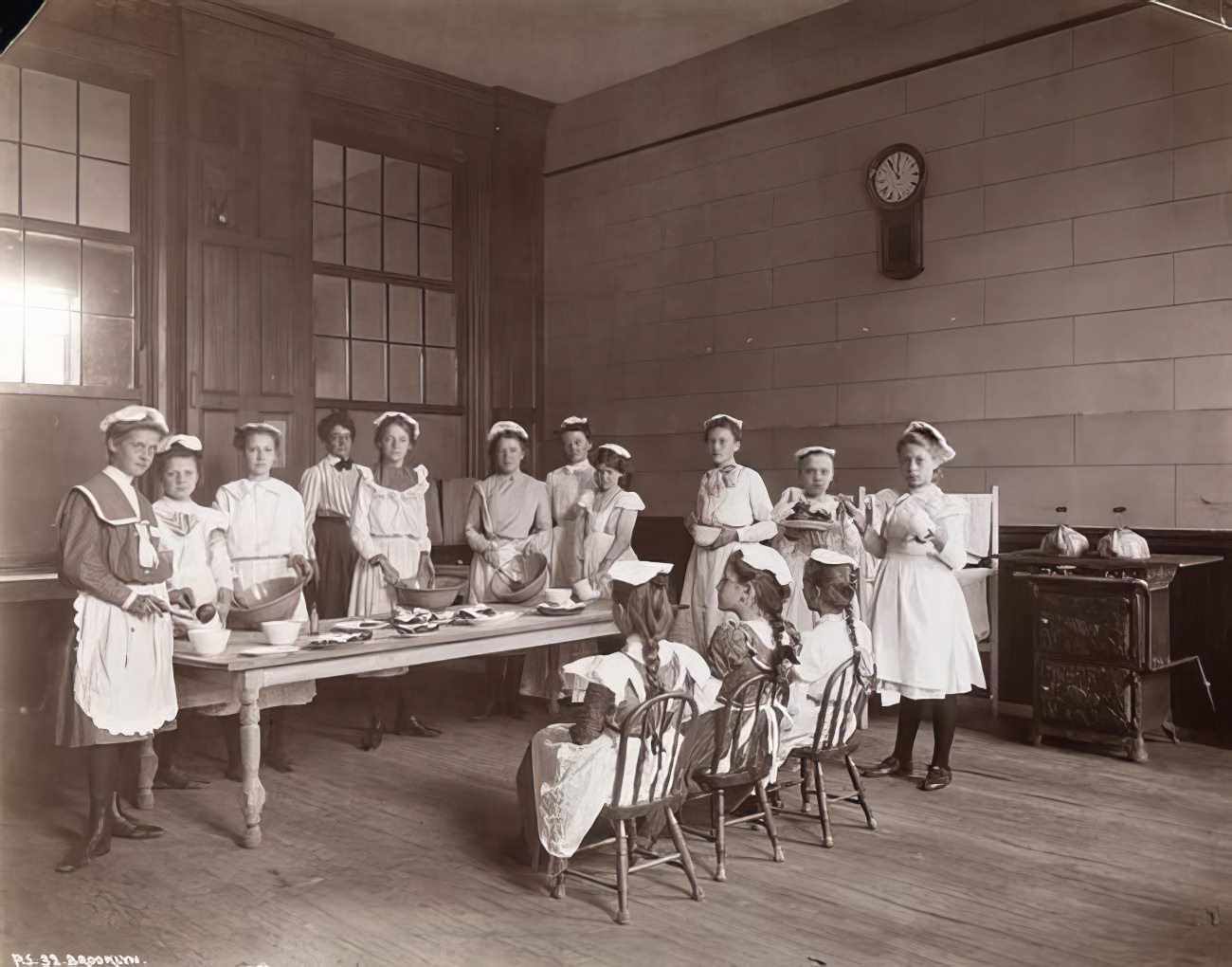 A Cooking Lesson in Vacation School, 1902.