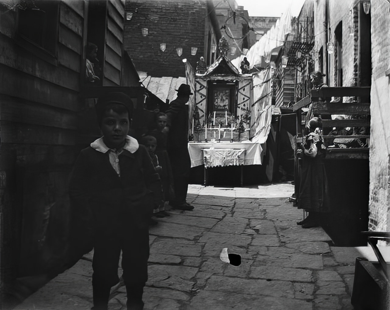 Celebrating St. Rocco's feast, Bandits' Roost, 1895.