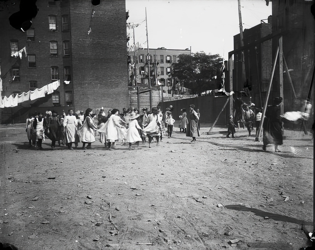 Poverty Gap transformed into a playground, circa 1891.