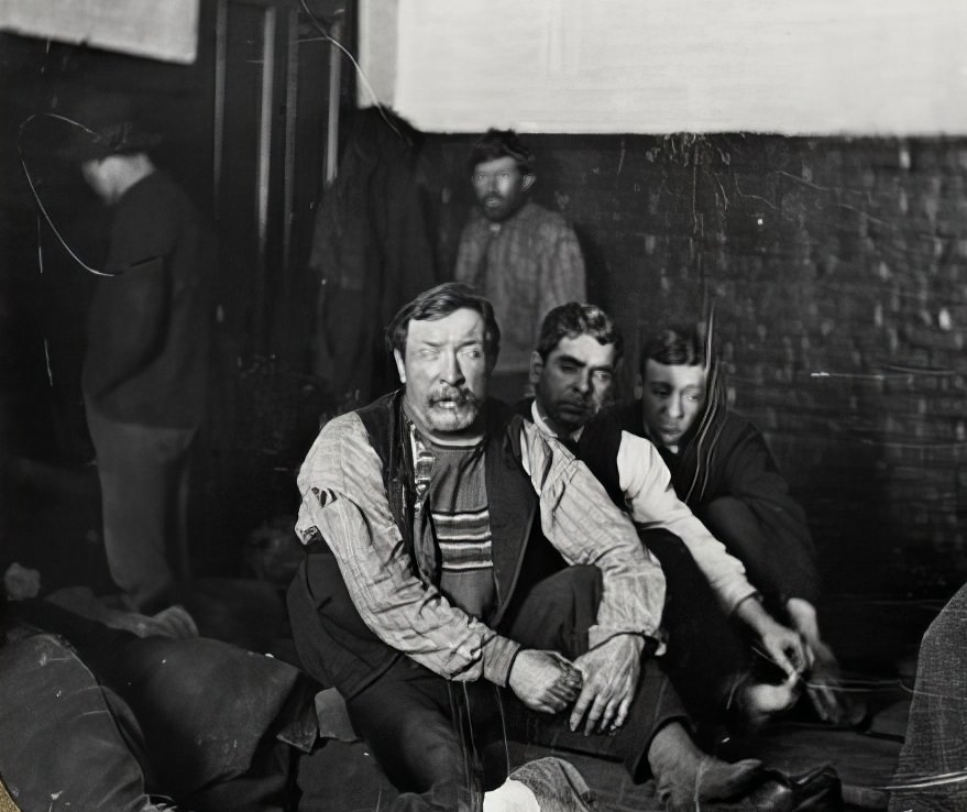 Tenderloin Police Station lodging room, circa 1895.