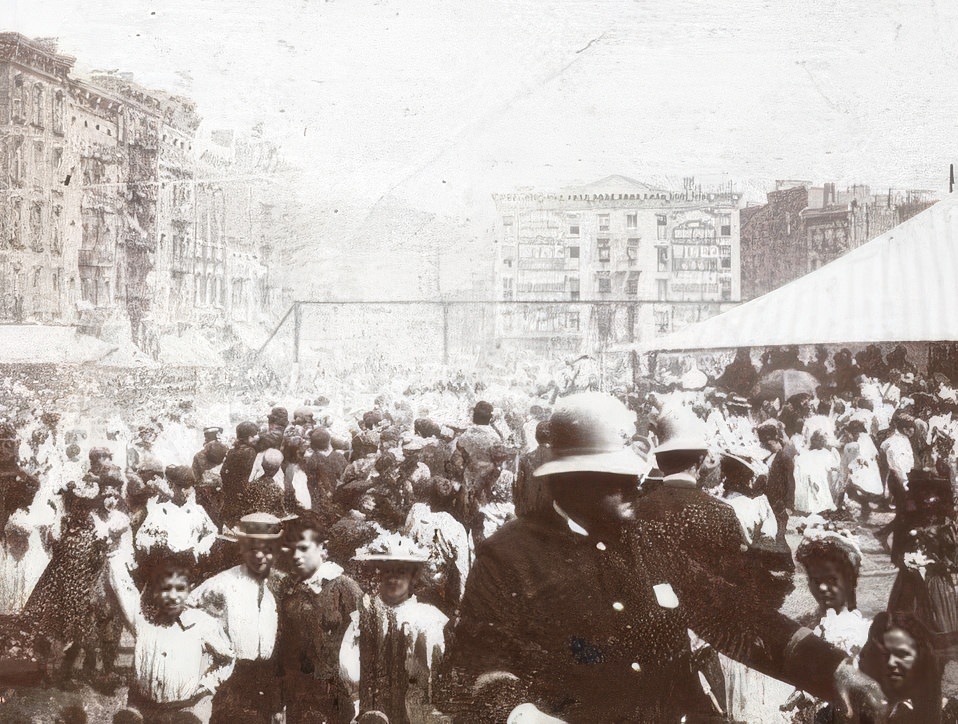 Seward Park on opening day, circa 1895.