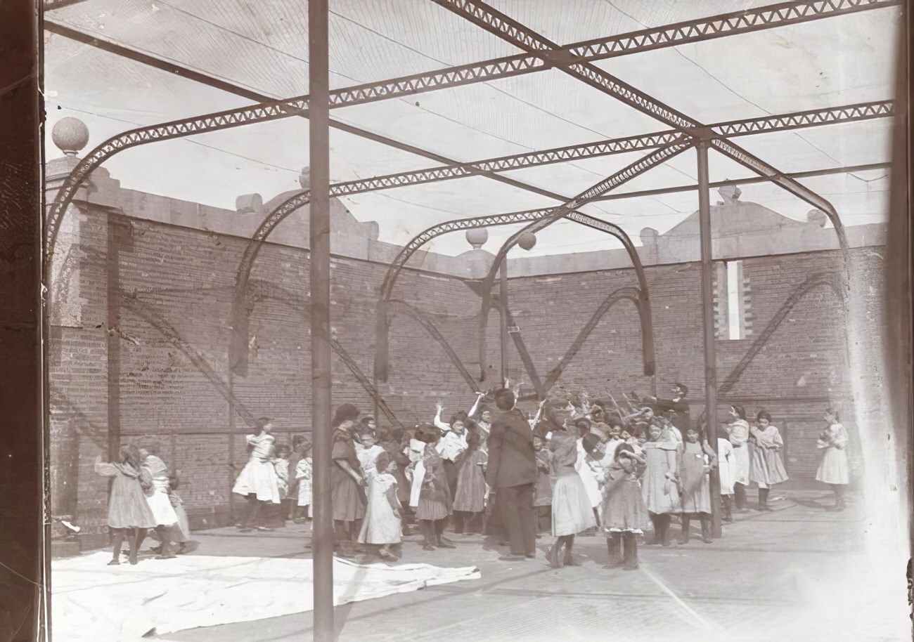 Roof Play-ground, School #20, circa 1895.