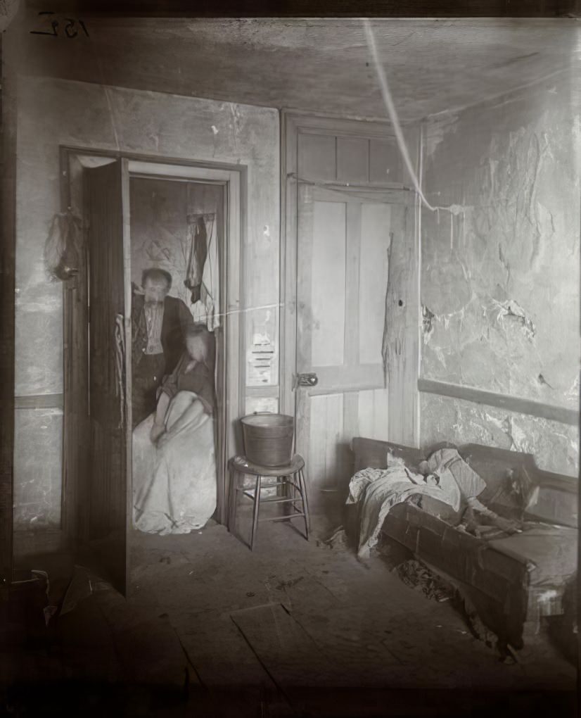 A flat in the Pauper Barracks, 1894.