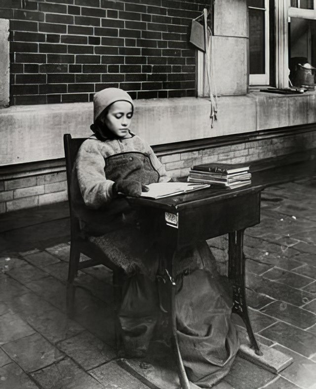 Organized Charity: Outdoor public school for tuberculosis children, 1910.