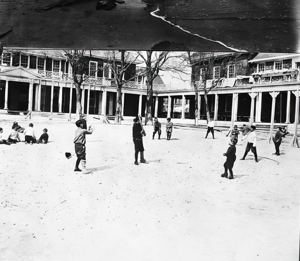 Organized Charity: Children at Sea Breeze, circa 1895.