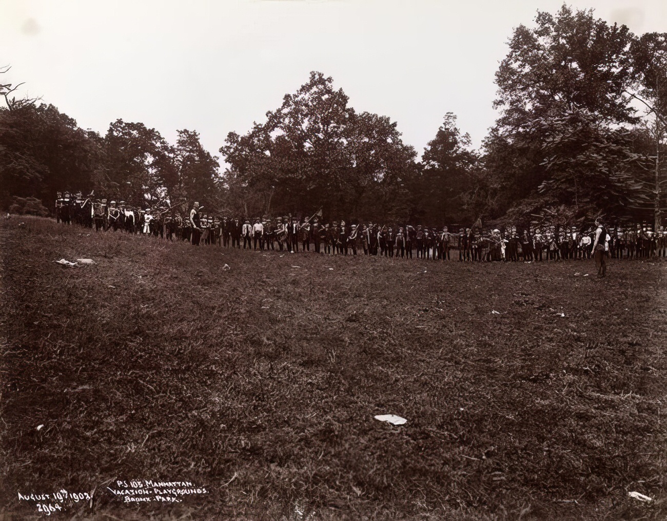 Public School 105 vacation playgrounds, Bronx Park, 1902.